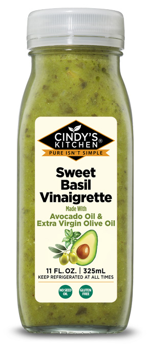 Cindy's Kitchen Product:Sweet Basil Vinaigrette Made With Avocado Oil &  Extra Virgin Olive Oil